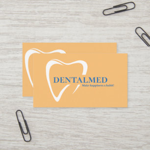 Modern Geel Tand Logo Tandheelkundige Kliniek Zake Visitekaartje