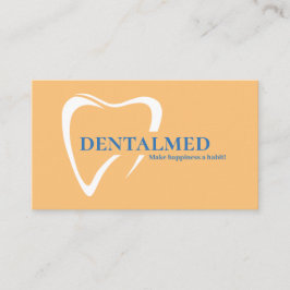 Modern Geel Tand Logo Tandheelkundige Kliniek Zake Visitekaartje