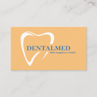 Modern Geel Tand Logo Tandheelkundige Kliniek Zake Visitekaartje