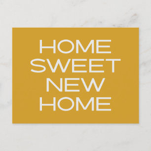 Modern Geel Uniek Eenvoudig We verhuisd Nieuw Adre Briefkaart