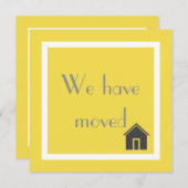 Modern geel We hebben verhuisd Bewegende aankondig Aankondiging (Voorkant / Achterkant)