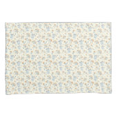 Modern geel Wildbloempatroon Kussensloop (Voorkant-Rechts)