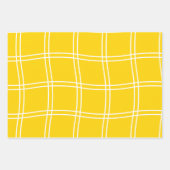 Modern geel wit minimalistische zomer geometrische inpakpapier vel (Voorkant 3)