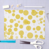 Modern geel & wit Polka Dot Bubbles Party Tissuepapier (Craft)