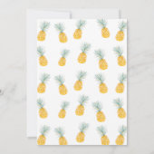 Modern Geel Zoet Een Ananas 1e Verjaardag Kaart (Achterkant)