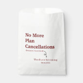 Modern Geen Plan meer Annuleringen Grappige Pensio Bedankzakje (Voorkant)