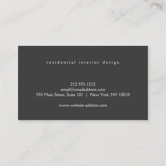 Modern geëtst gouden cirkel II Visitekaartje (Achterkant)