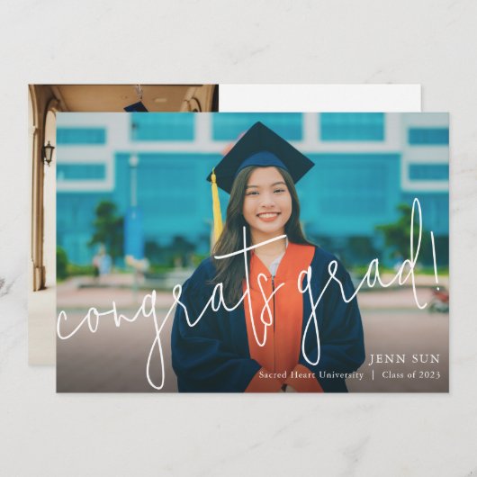 Modern Gefeliciteerd Afstudeerder je hebt het geda Aankondiging (Voorkant / Achterkant)