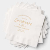 Modern Gefeliciteerd Afstuderen Folie Servetten (Insitu (Gestapeld))
