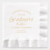 Modern Gefeliciteerd Afstuderen Folie Servetten (Voorkant)