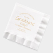 Modern Gefeliciteerd Afstuderen Folie Servetten (Links)