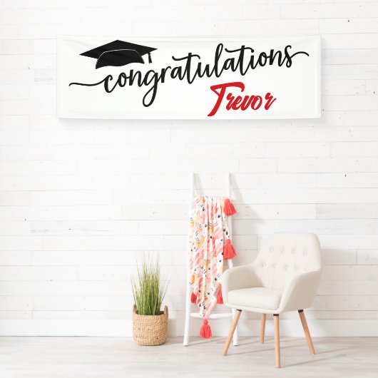 Modern Gefeliciteerd Afstuderen Spandoek (Insitu)