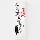 Modern Gefeliciteerd Afstuderen Spandoek (Verticaal)