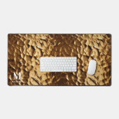 Modern gehamerd messing aangepaste monogram bureaumat (Keyboard & Muis)