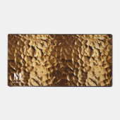 Modern gehamerd messing aangepaste monogram bureaumat (Voorkant)