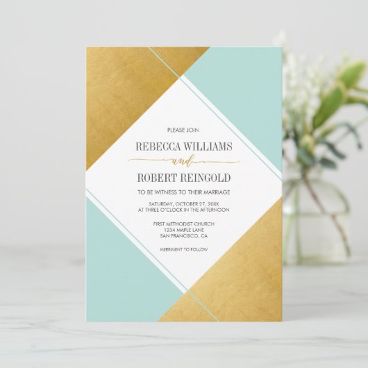 Modern gehuwd kaart (Staand voorkant)