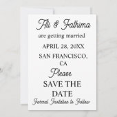 Modern geïllustreerd paar bruiloft uitnodiging (Achterkant)