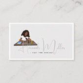 Modern geïllustreerde podcast-foto QR-code Visitekaartje (Voorkant)