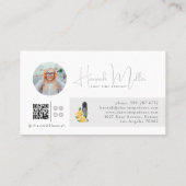 Modern geïllustreerde podcast-foto QR-code Visitekaartje (Achterkant)