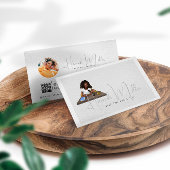 Modern geïllustreerde podcast-foto QR-code Visitekaartje