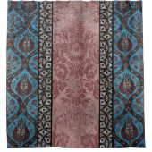 Modern geïnspireerd bloemenontwerp douchegordijn (Voorkant)