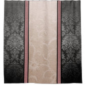 Modern  geïnspireerde bloemige stoffen strepen douchegordijn (Voorkant)