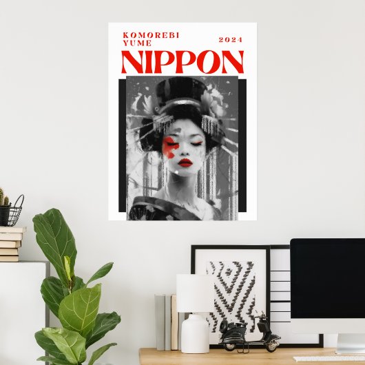 Modern Geisha B & W Value Poster papier (mat) (Thuiskantoor)