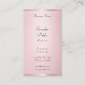 Modern gekalligrafeerd Elegant Roos Gouden Sjabloo Visitekaartje (Achterkant)