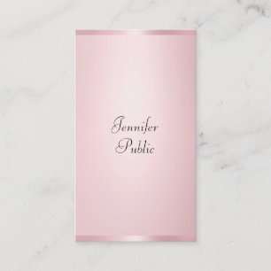 Modern gekalligrafeerd Elegant Roos Gouden Sjabloo Visitekaartje