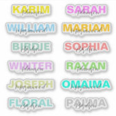 Modern gekleurd script volledige namen, beste wate sticker (Voorkant)