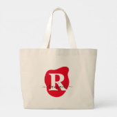 Modern gelaagd, aangepast rood Abstract monogram Grote Tote Bag (Achterkant)