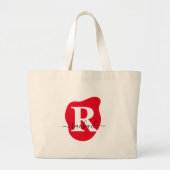 Modern gelaagd, aangepast rood Abstract monogram Grote Tote Bag (Voorkant)