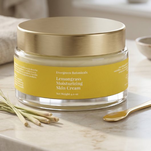 Modern gele cosmetica pot label 1 x 7.25
