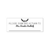 Modern Gelieve te ondertekenen en Terugkeer Aangep Rubberstempel (Afrduk)