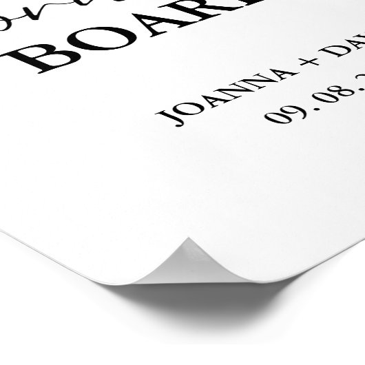 Modern Gelieve te ondertekenen onze Cornhole-raad  Poster (Hoek)