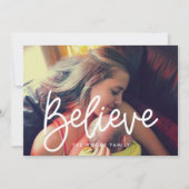 Modern Geloof Inspirerend kerstfoto Feestdagenkaart (Voorkant)