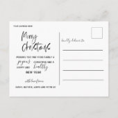 Modern geloven dat Gold Script-foto met Kerstmis Briefkaart (Achterkant)