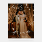 Modern, gelukkig altijd na de feestfoto bruiloft acryl bord (Voorkant)