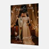 Modern, gelukkig altijd na de feestfoto bruiloft acryl bord (Hoek)