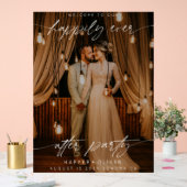 Modern, gelukkig altijd na de feestfoto bruiloft acryl bord (Huwelijk)