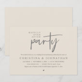 Modern, gelukkig altijd na het huwelijksdiner kaart (Voorkant / Achterkant)