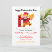 Modern Gelukkig Chinees Nieuwjaar Fortune God Enve Kaart (Staand voorkant)