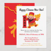 Modern Gelukkig Chinees Nieuwjaar Fortune God Enve Kaart (Voorkant / Achterkant)