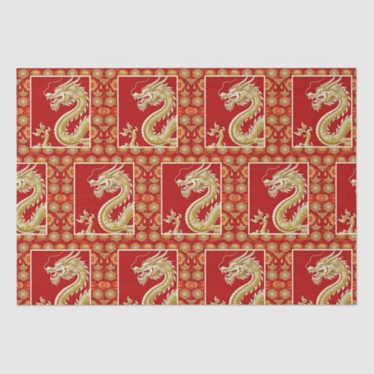 Modern Gelukkig Chinees Nieuwjaar modern Aziatisch Tissuepapier (Voorkant)