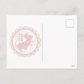 Modern Gelukkig Chinees Nieuwjaar van de Rat 2020  Feestdagenkaart (Achterkant)