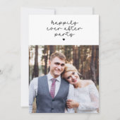 Modern gelukkig-ever-na foto met script en hart vo kaart (Voorkant)