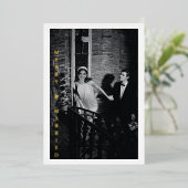 Modern Gelukkig Getrouwd Foto Bruiloft Glam Goud Folie Feestdagenkaart (Staand Voorkant)