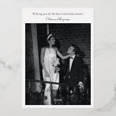 Modern Gelukkig Getrouwd Foto Bruiloft Glam Goud Folie Feestdagenkaart (Achterkant)