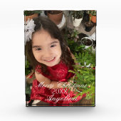 Modern Gelukkig Kerst Script Fotoblokken (Voorkant)