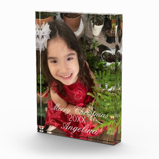 Modern Gelukkig Kerst Script Fotoblokken (Rechts)